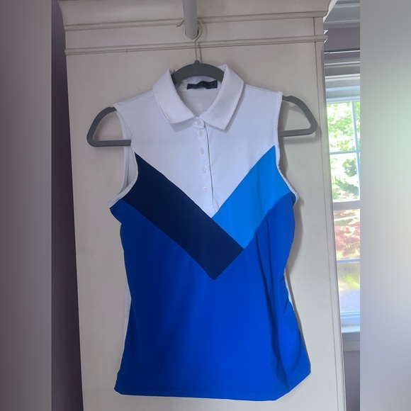 G/Fore multi v tech jersey sleeveless polo - Picture 1 of 3